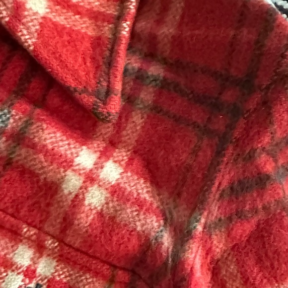 Vintage Wool Buffalo Check Red Black Plaid Men's Button Front Jacket - Picture 6 of 9